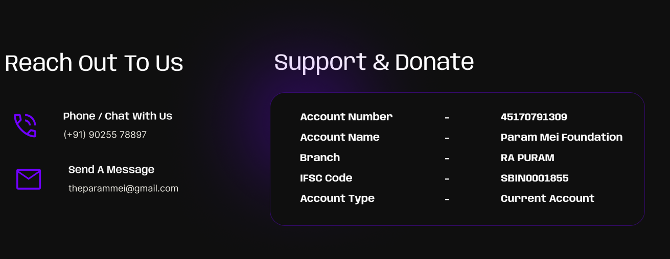 Reach Out To Us - Param Mei